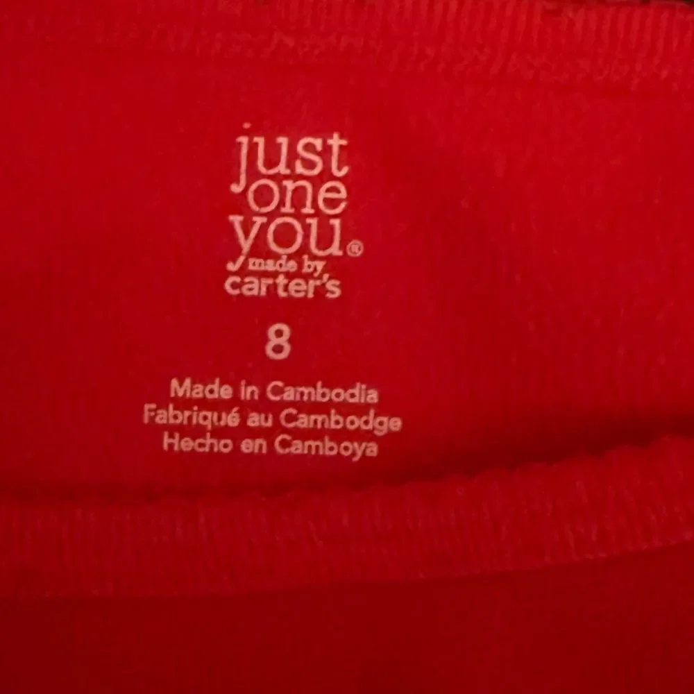 Carter's Sz8 Girls Baking Spirits Bright Fleece Shirt Just‎ One You - Top Only